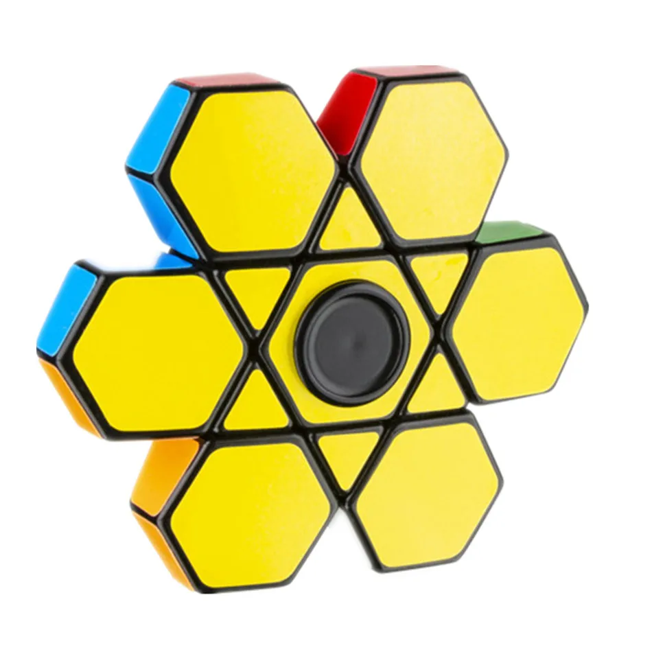 DianSheng دوران الإصبع ستة محاور طبقة واحدة المكعب السحري أبيض/أسود مكعب السرعة المهنية كوبو ماجيكو لعبة للأطفال هدية