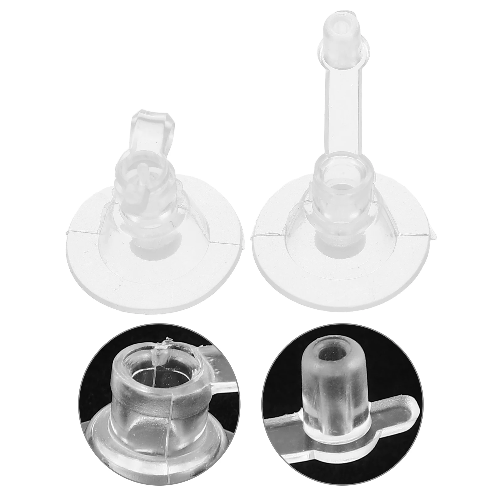 100 Pcs 풍선 노즐 액세서리 Pvc 팽창기 공기 플러그 밸브 발 소파 펌프 어댑터 클리어