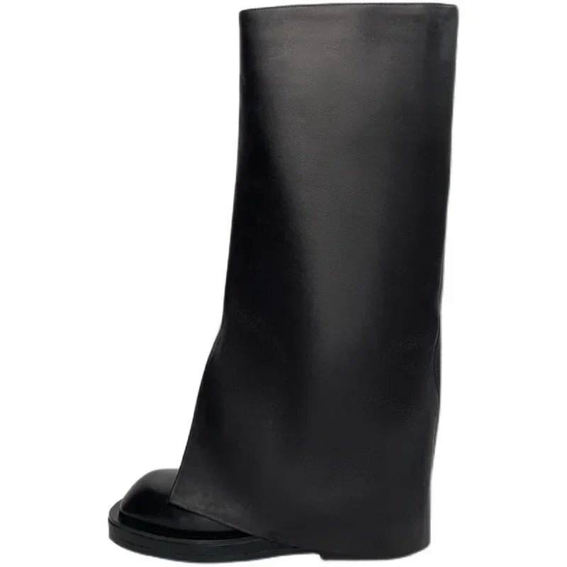 Bottes Hautes au Genou pour Femme, Chaussures de Styliste à Enfiler, à la Mode, avec Talon Optique, Bottines sulfde oral alier, pour Automne et Hiver, 2024