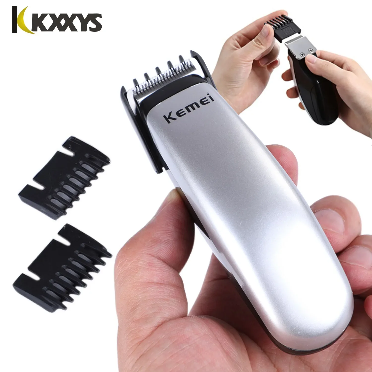

Cordless Hair Clipper Set-Kemei KM-666 Rechargeable Trimmer for Men, All-in-One Beard & Hair Styling Tool with Adjustable Bla