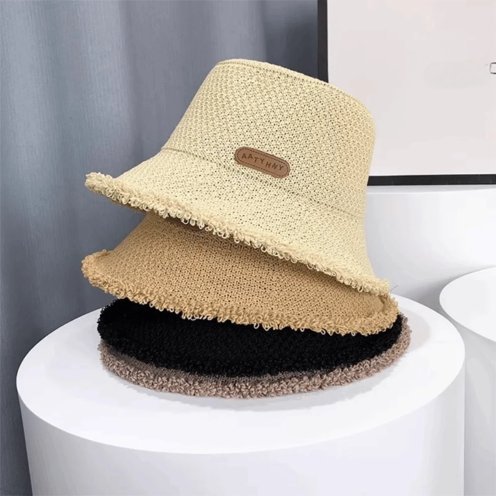 

Fashion Foldable Fisherman Hat Wide Brim Lightweight Panama Straw Hat UV Protection Bucket Hat