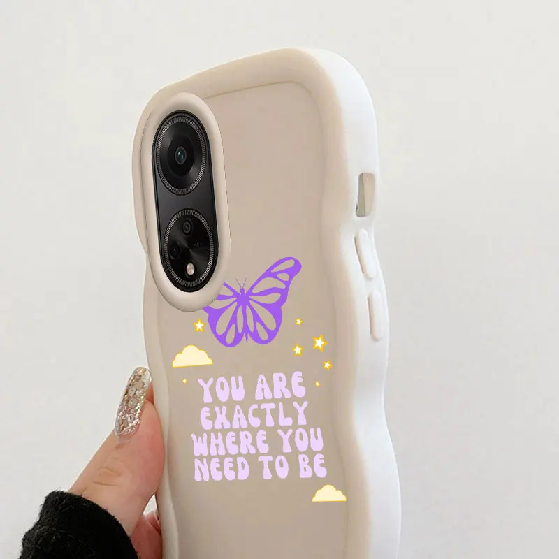 Vlinder Mode Telefoonhoesje Voor Oppo A 16K A17 A38 A57 A58 A58 A60 A76 A58 A78 A79 A98 4G 5G Zachte Coque Hoes Bescherm Shell Girl