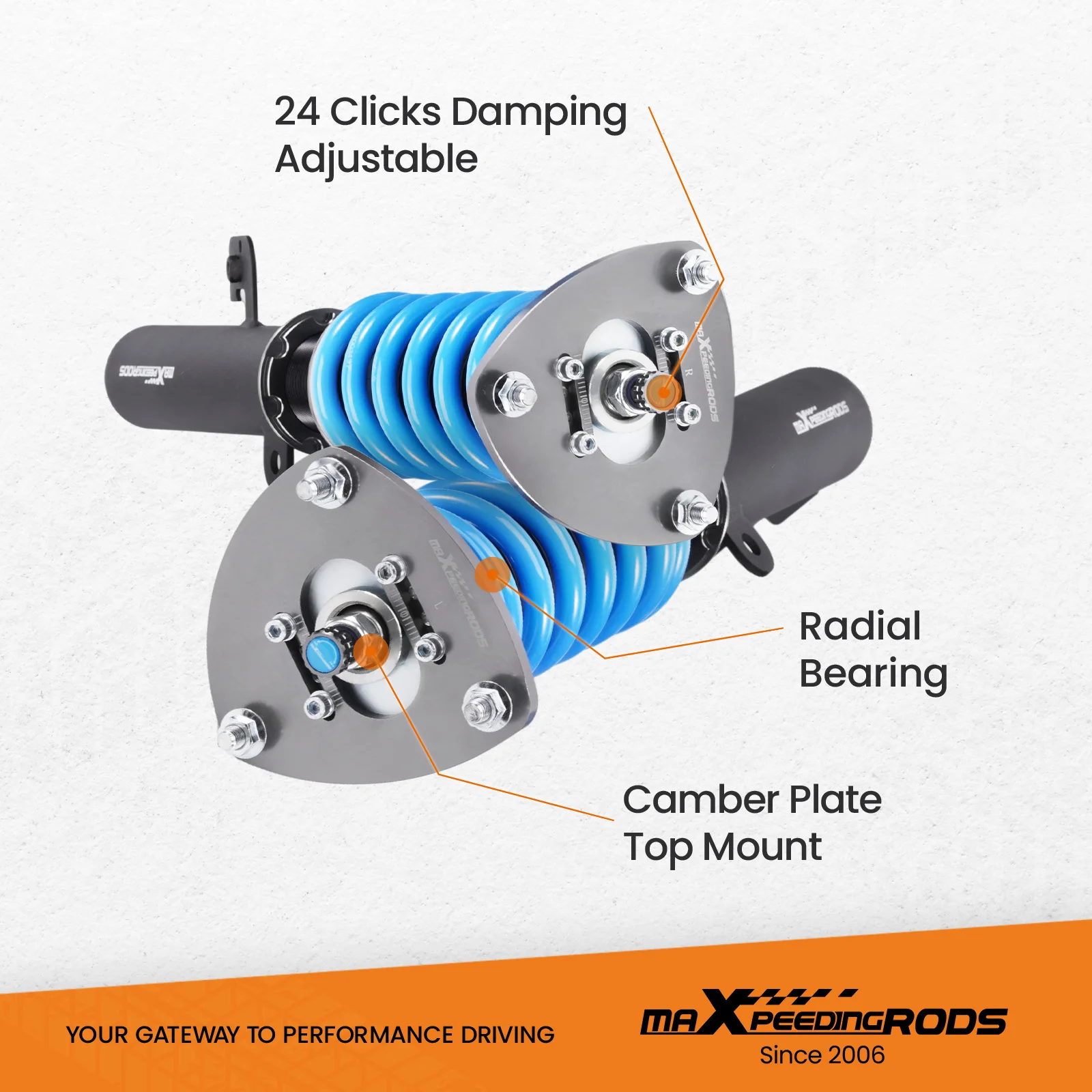 MaXpeedingrods verstelbare schroefset schokonderset voor Toyota Camry XV30 02-06