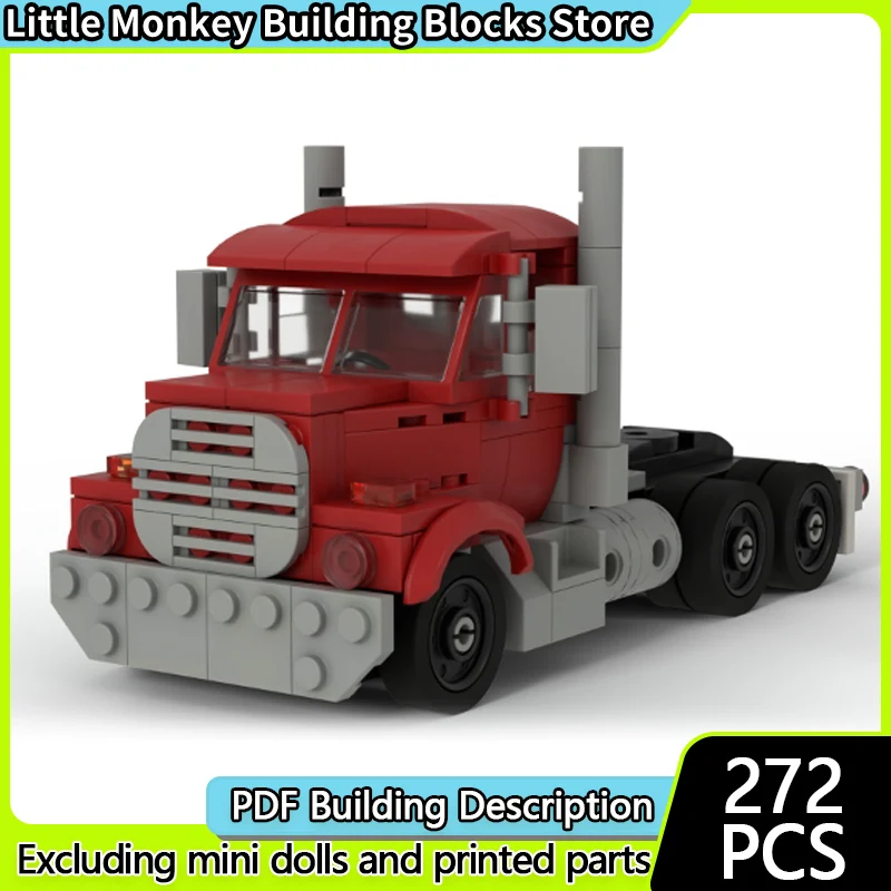 

Конструктор City Car Model MOC: Классический городской полуприцеп, модульная технология, развивающая игрушка для детей, подарок на праздник, набор для сборки