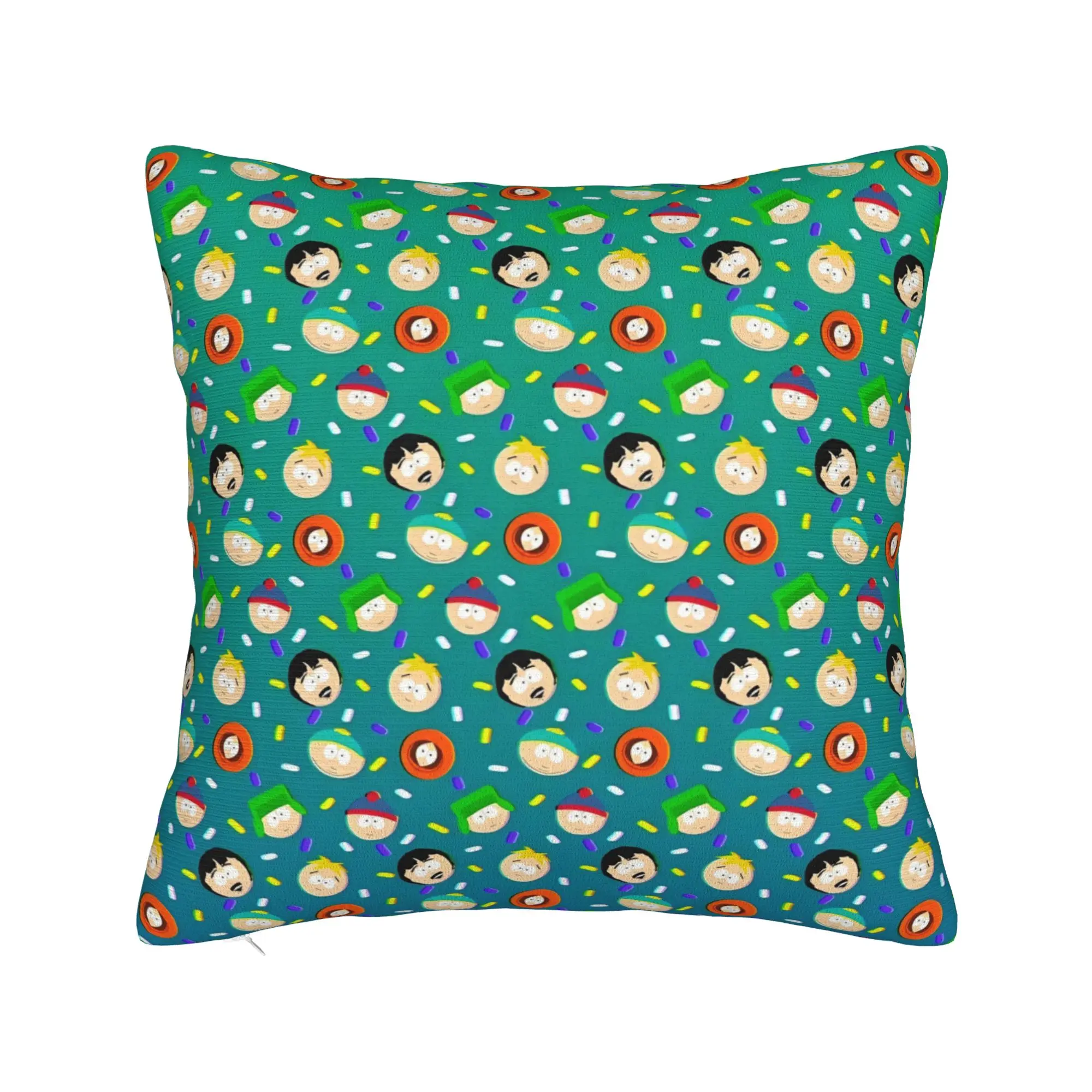 Cartoon South Parks Pillow Case Living Room Decoration Nordic Cute Pattern Cushion Decoration Salon Square Pillowcase