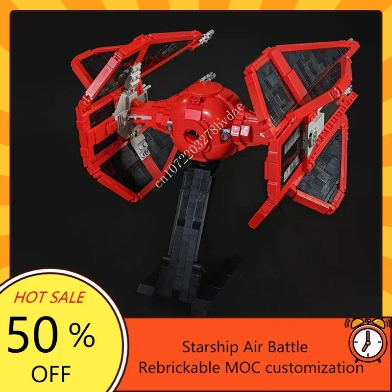 1241PCS MOC Space Battle Series TIE Interceptor Emperor's Royal Guard Model Custom Puzzles Technology Educational Assembly Gift