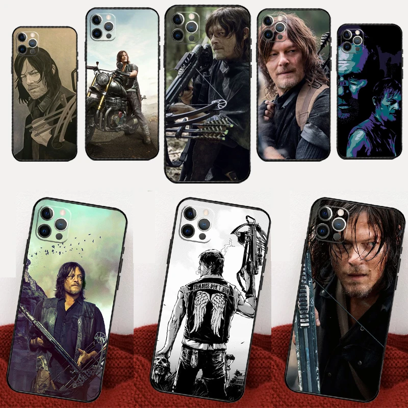 The Walking Dead Daryl Dixon Case For iPhone 16 15 14 Pro Max 13 12 Mini 11 Pro Max X XS XR Plus Soft Cover Funda