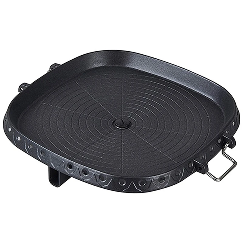 

A98U Square Nonstick Korean Grill Pan Barbecue Portable Hot Plate Stone Coating Household Outdoor Baking Tray