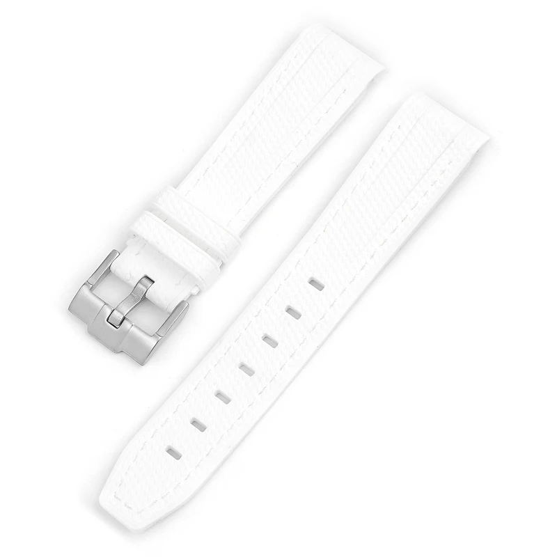 20 mm Gummi-Silikon-Uhrenarmband für Omega X Swatch Joint MoonSwatch-Armband für Seamaster 300 Herren Damen-Armband mit gebogenem Ende
