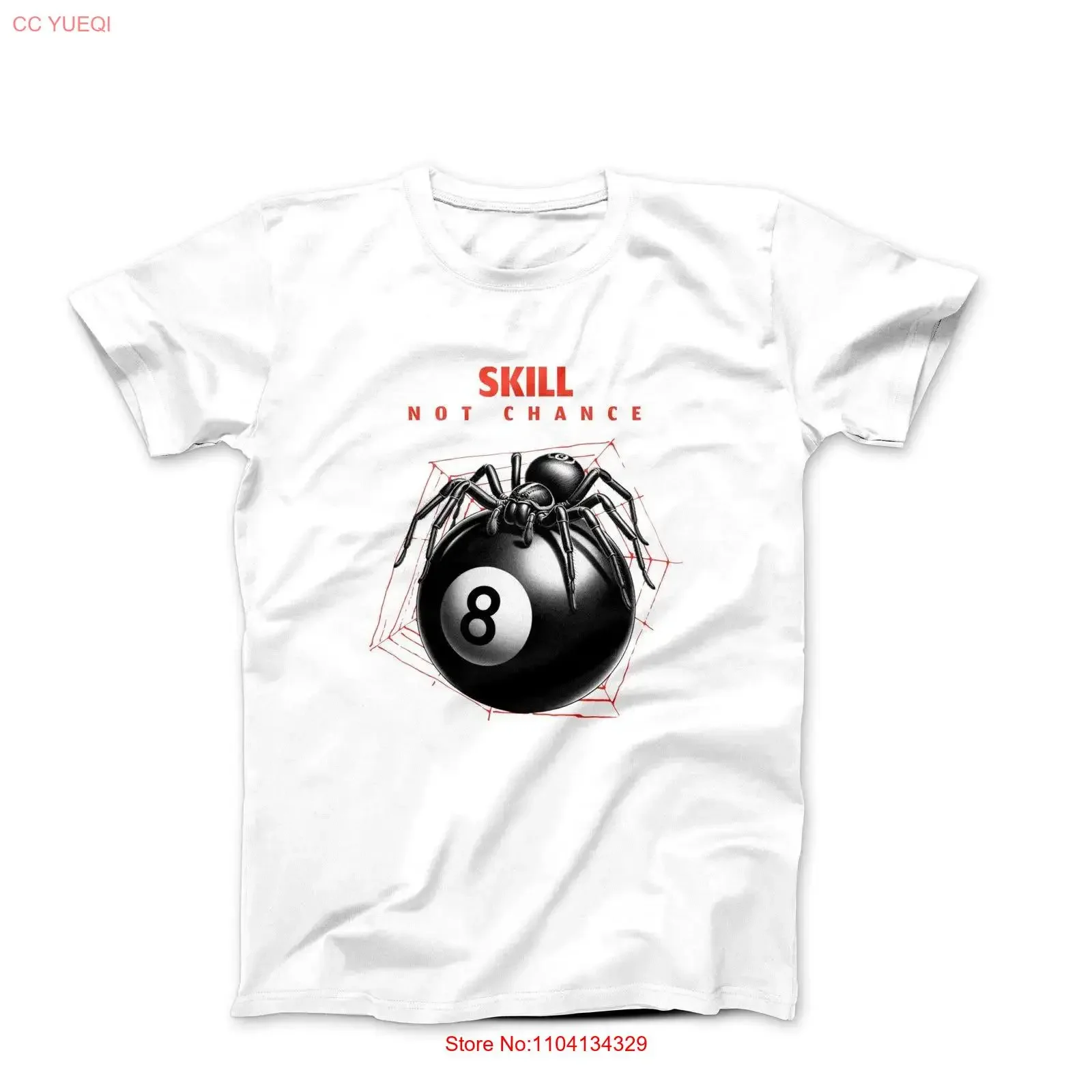 Skill Not Chance Illustration T shirt vintage Washed Versatile Comfortable Top For Everyday Wear graphic Slightly Breathable