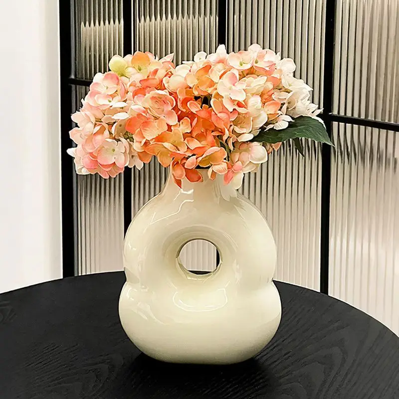 

2026 New Gourd Ceramic Vase - Creative Wedding Gift & Desktop Decor for Floral Arrangement with Dry Flowers