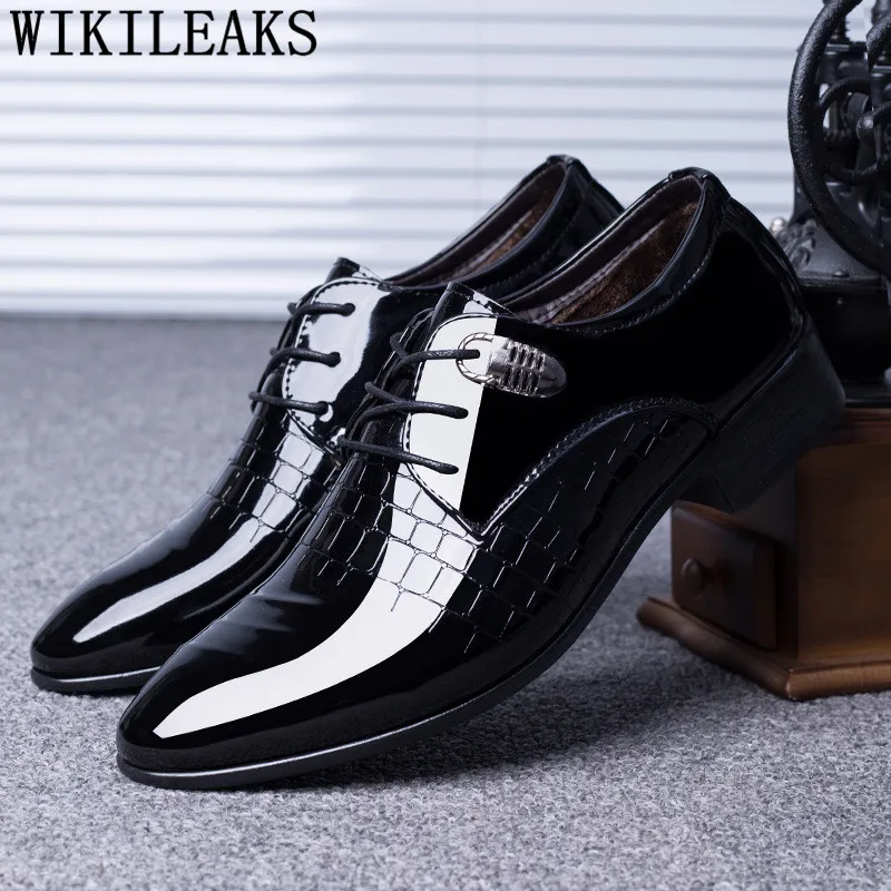 Designer Brand Crocodile Shoes Mens Dress Shoes Man Wedding Formal Shoes Men Calzado Hombre Heren Schoenen Zapatos Oxford Hombre