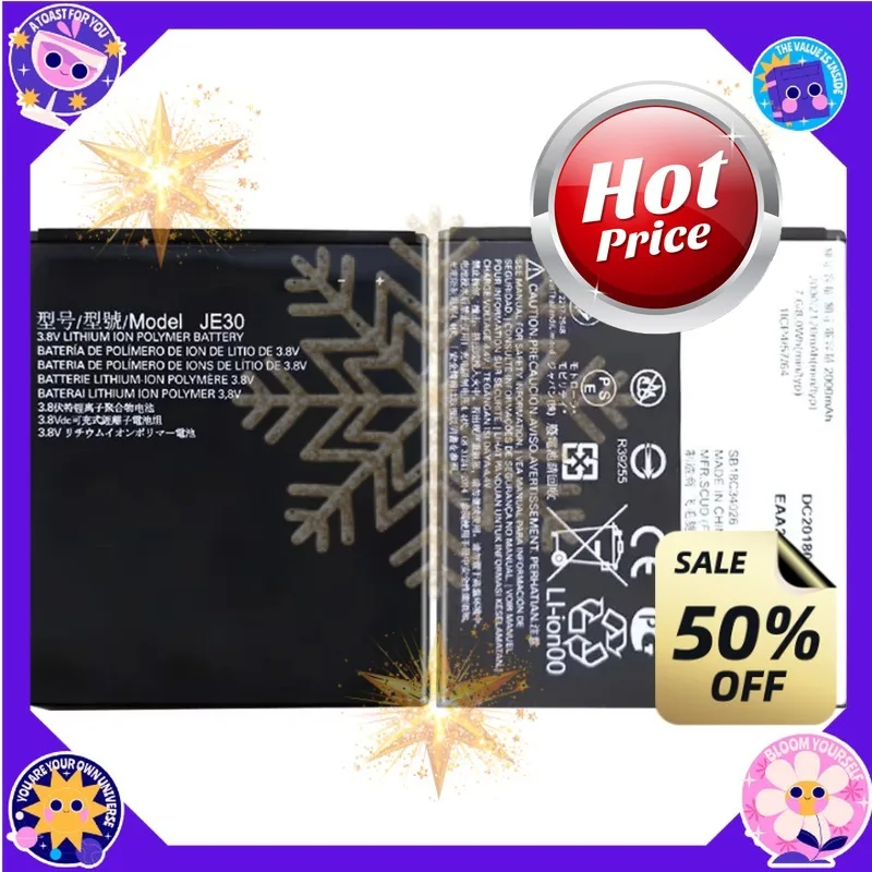 SWZY 4.4V 2120mAh JE30 Battery For Motorola Moto E5 Play E5Play Go Edition XT1920-16 XT1920-18 XT1920-15 Mobile Phone Batteries