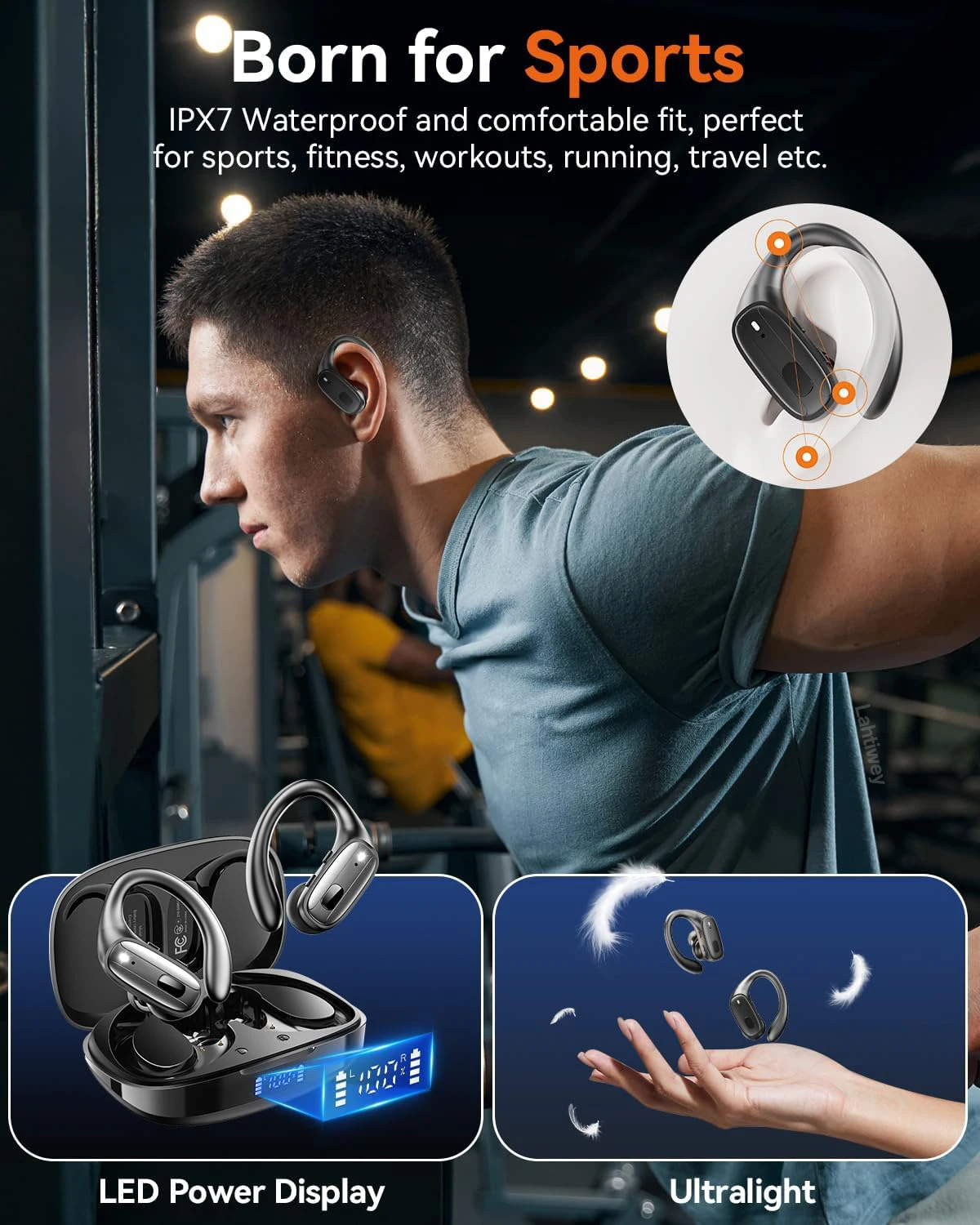 Sports Bluetooth 5.3 Headphone - Outdoor Power Line ulasan dan harga