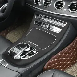 For Mercedes Benz E Class W213 2016 2017 2018 Car Interior Center Console Gear Shift Panel Cover Frame Trim ABS+ Suede Leather