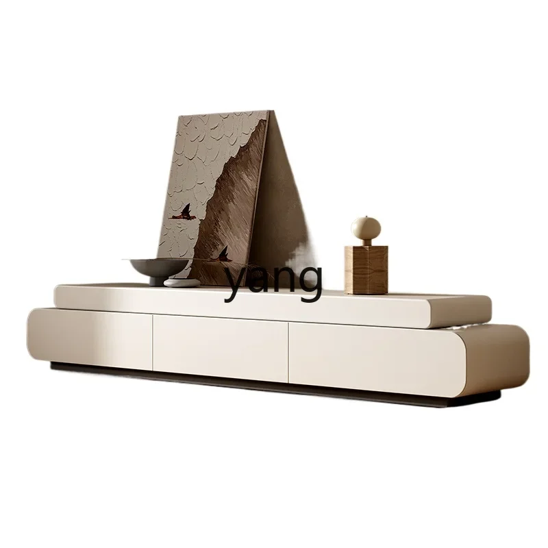 

LH cream wind floor TV cabinet simple modern high-end solid wood storage TV cabinet