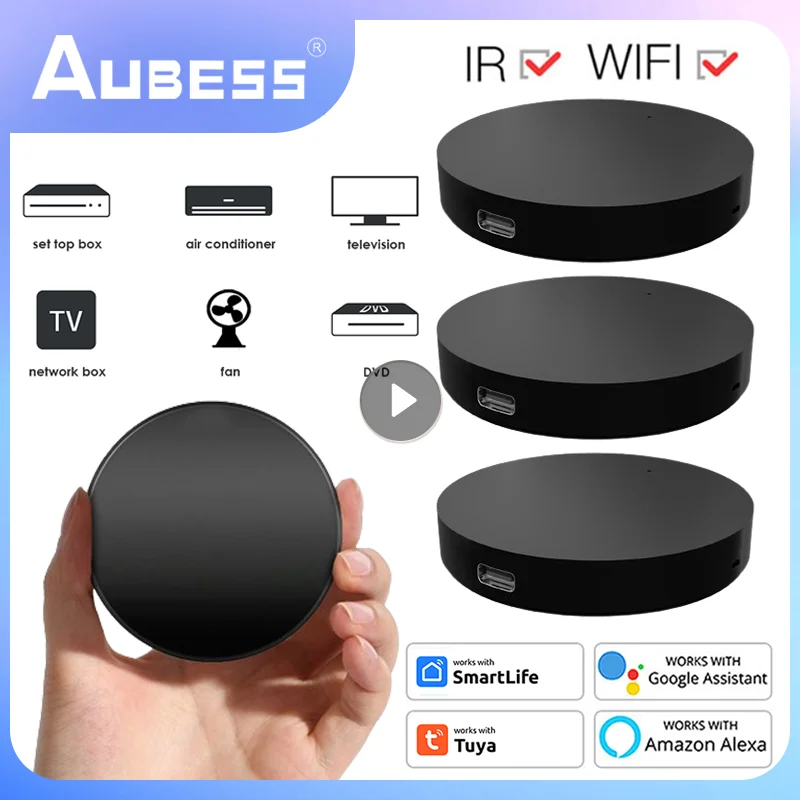 

TUYA Smart WiFi IR Remote Control Universal Infrared DIY Smart Home Control For TV DVD AUD AC Works With Alexa Google Assistant