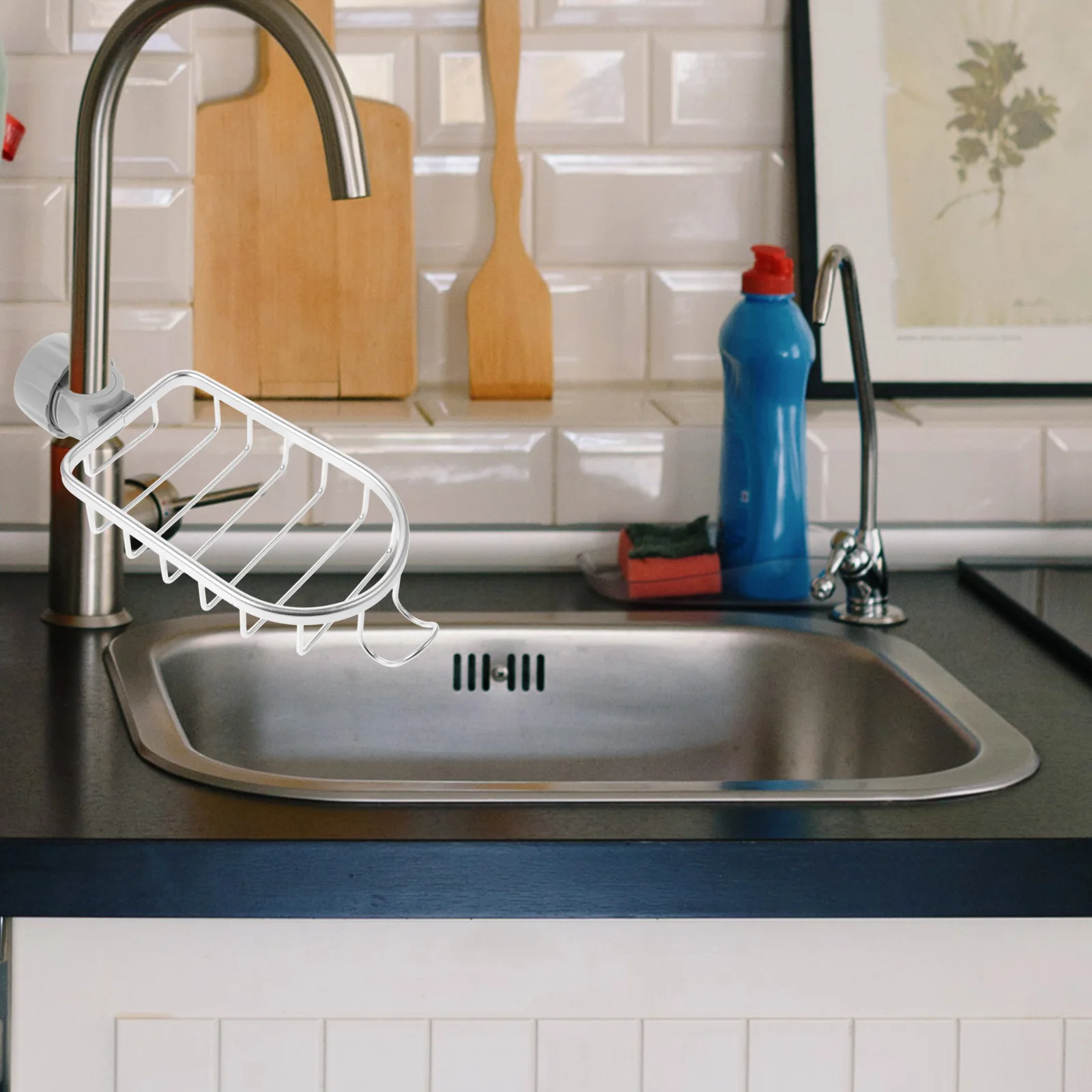 

Over The Sink Dish Drying Rack Drainer Basket Kitchen Bathroom Storage Holder Drain Sponge Rack Soap Box Home Essentials
