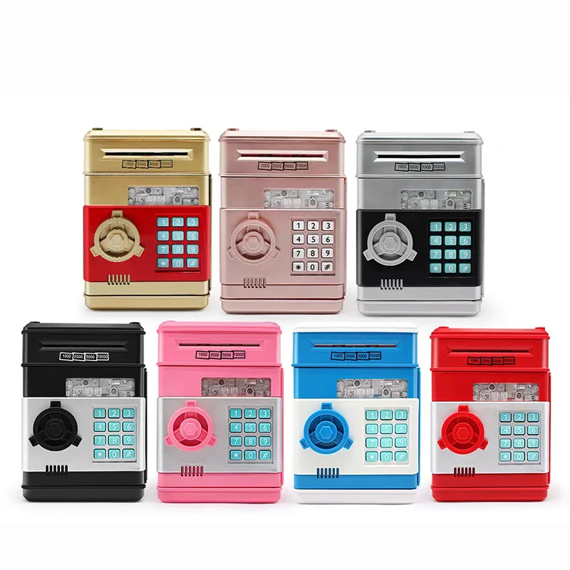 

Children Electronic Piggy Bank Automatic Password Safe Box Money Boxes Digital Coins Cash Saving Safe Deposit ATM Machine Toy