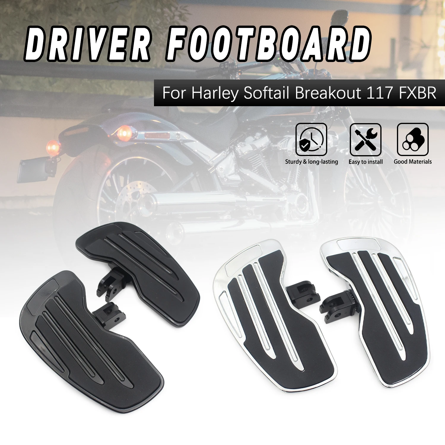 Driver Footboard Adjustable Moto For Harley Softail Street Bob 114 FXBBS 2021-2024 Standard FXST 2020 Rider Footpegs Footrests