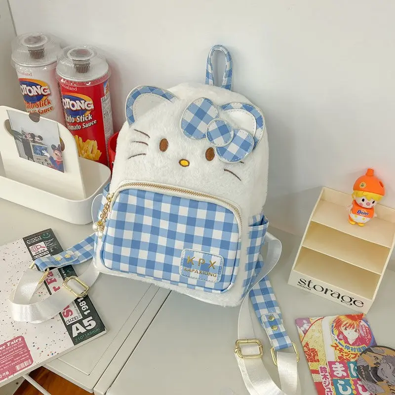  Mini School Backpack for Women Girls Students Kawaii Hello Kitty Bookbag with Ergonomic Straps Durable Fashion Trend