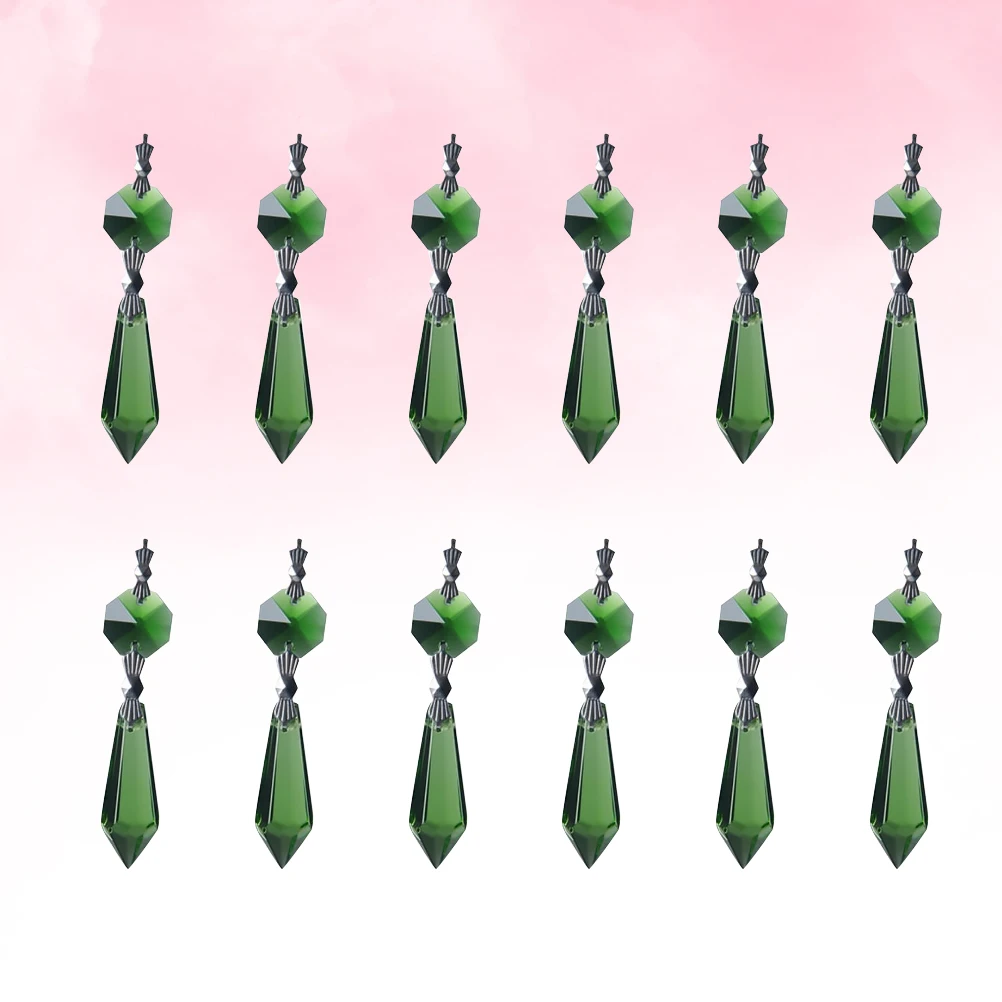 

Crystal Pendant Accessories Green Hanging Decor Clear Artificial Crystal Beads Garland Wedding Home DIY Project Jewelry Craft