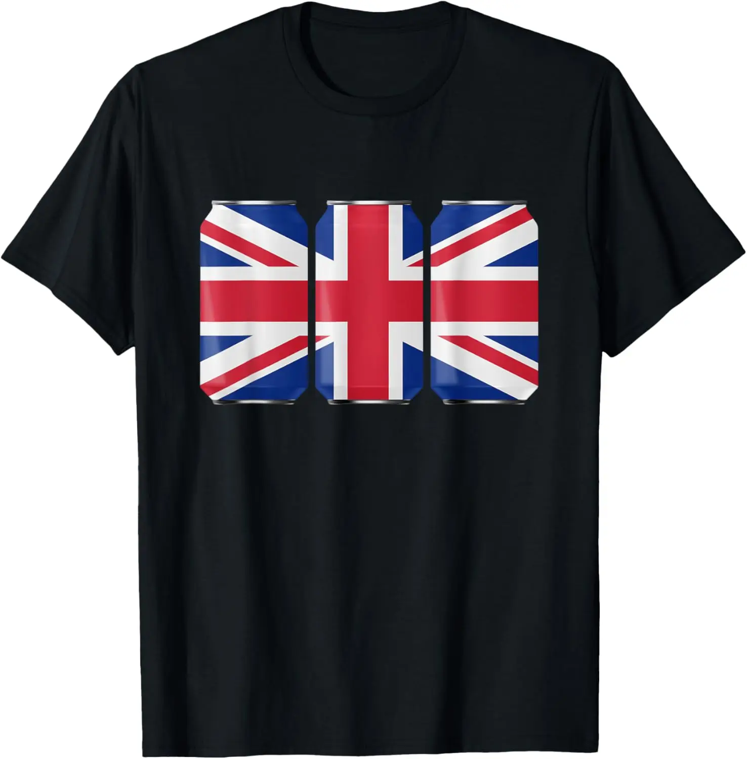 Patriotic Beer Cans England UK w/ British Flag T-Shirt