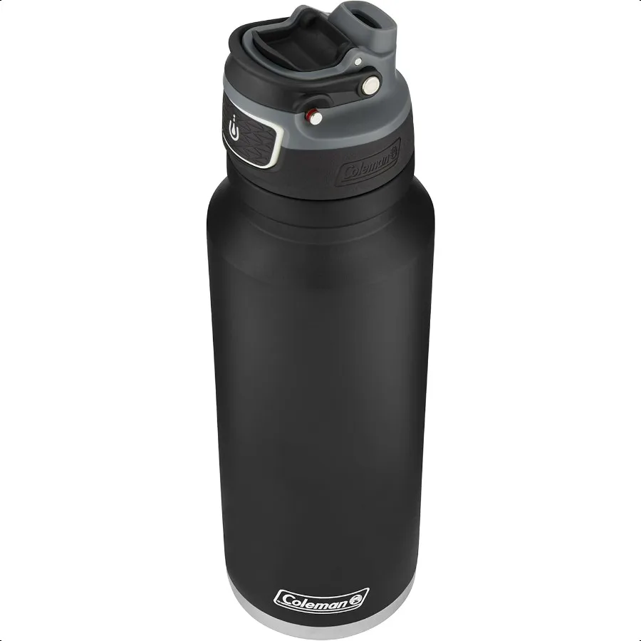 

Бутылка для воды Autoseal FreeFlow из нержавеющей стали, черная, 40 унций