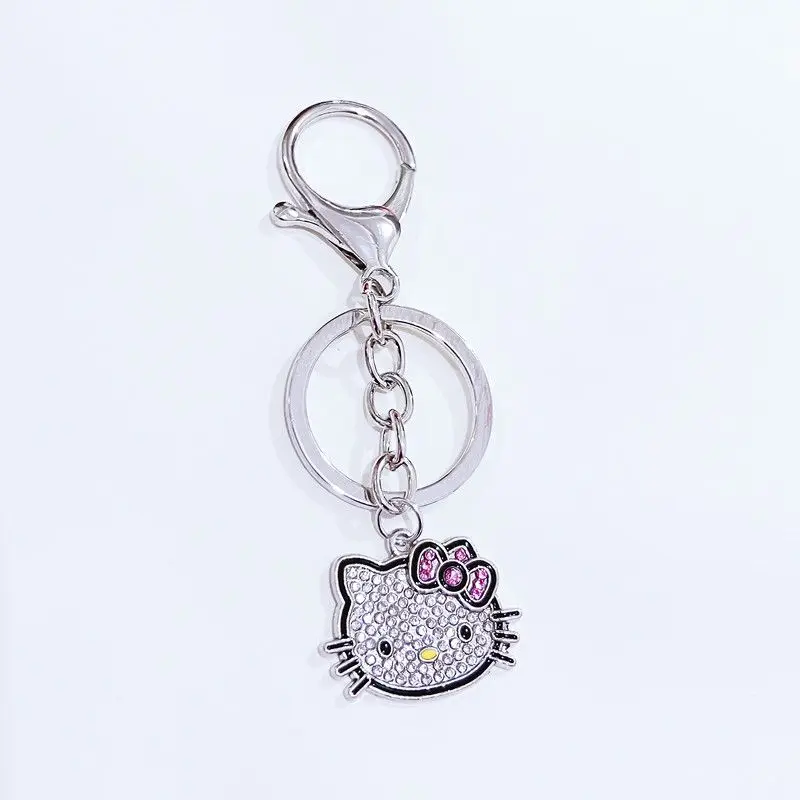 Kawaii Sanrio Hello Kitty Shiny Diamond Phone Chain Y2k Cartoon Keychain Girl Backpack Cute Pendant Decoration Holiday Gifts