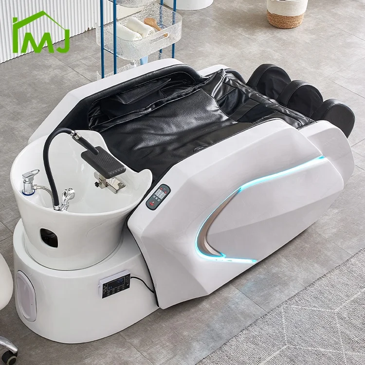 

Multifunction Salon Furniture Hair Washing Nursing Shampoo Electric Massage Head Spa Bed