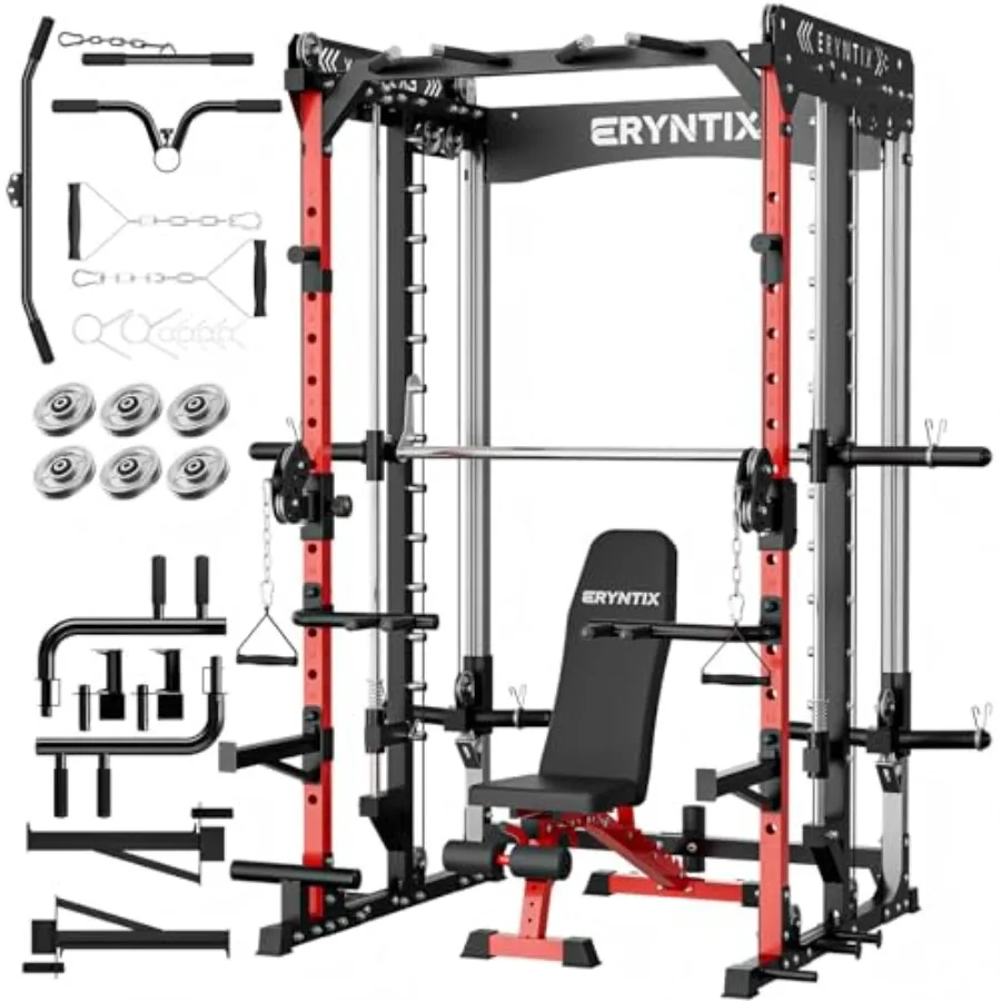 

Многофункциональный силовой тренажер Power Cage 2600LBS с кроссовером, лат-пулдауном и прессом для ног - 18 насадок для домашнего спортзала и силовых тренировок