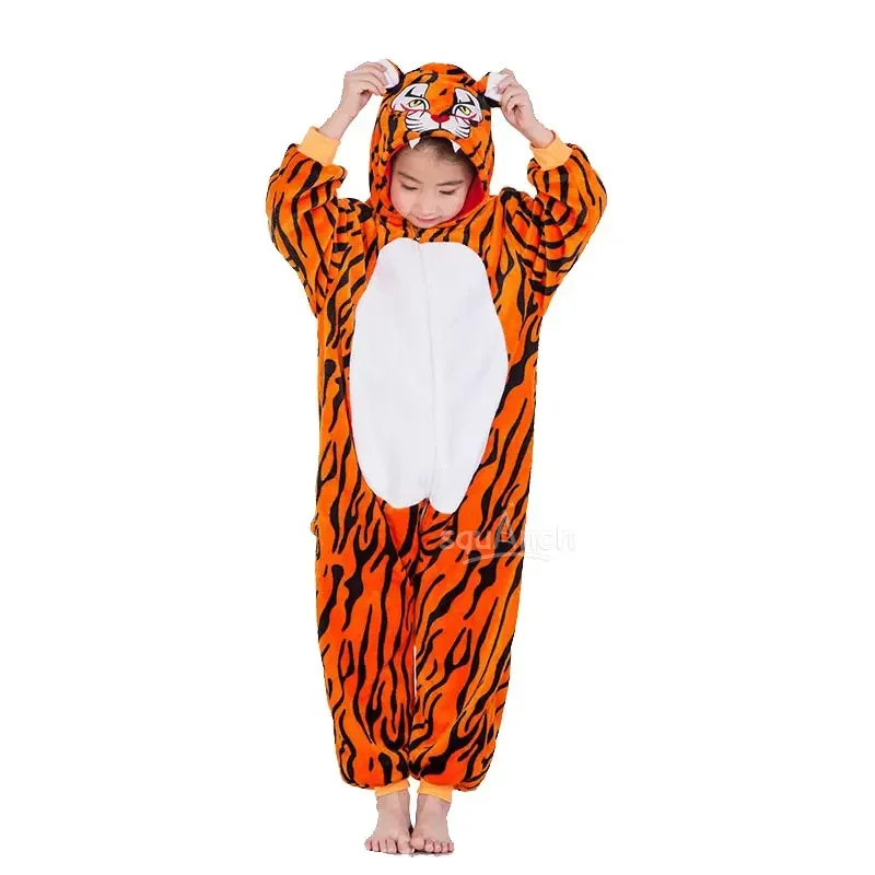 SN66 Pigiama coordinato per la famiglia Stripe Tiger Tutina Halloween Madre Bambini Abiti Kigurumis Tuta natalizia Festival Party OvW&C@
