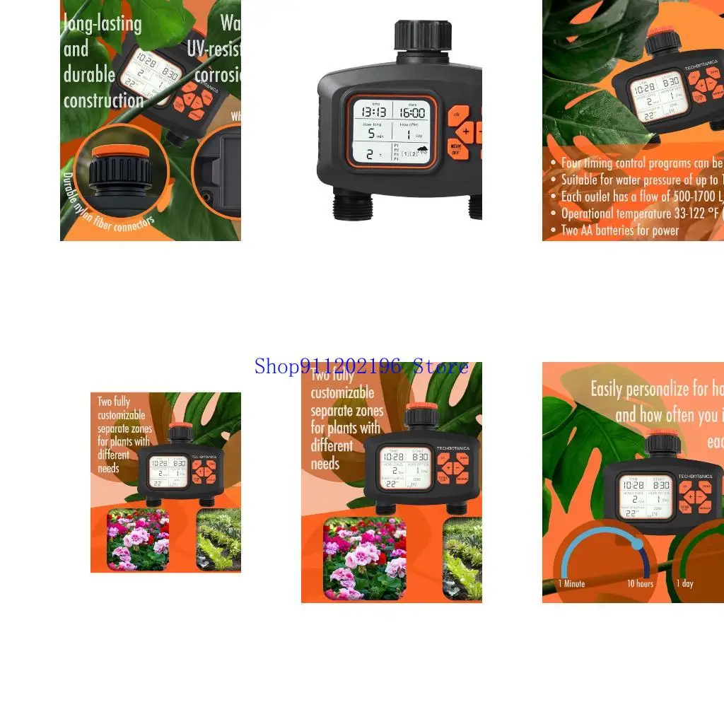P82A Water Timer 3/4inch Outputs Garden Water Timer Automatic Irrigation/LCD Screen/Easy to Operate Irrigation Controller