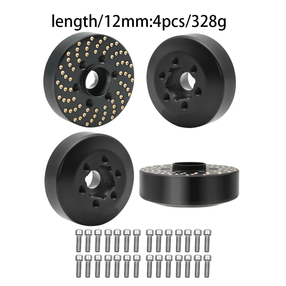 Messing-Rad-Sechskant-Nabenadapter für 1,9 2,2 Beadlock-Felge RC Crawler Car Axial SCX10 Capra TRX4 TRX6 Gewichte