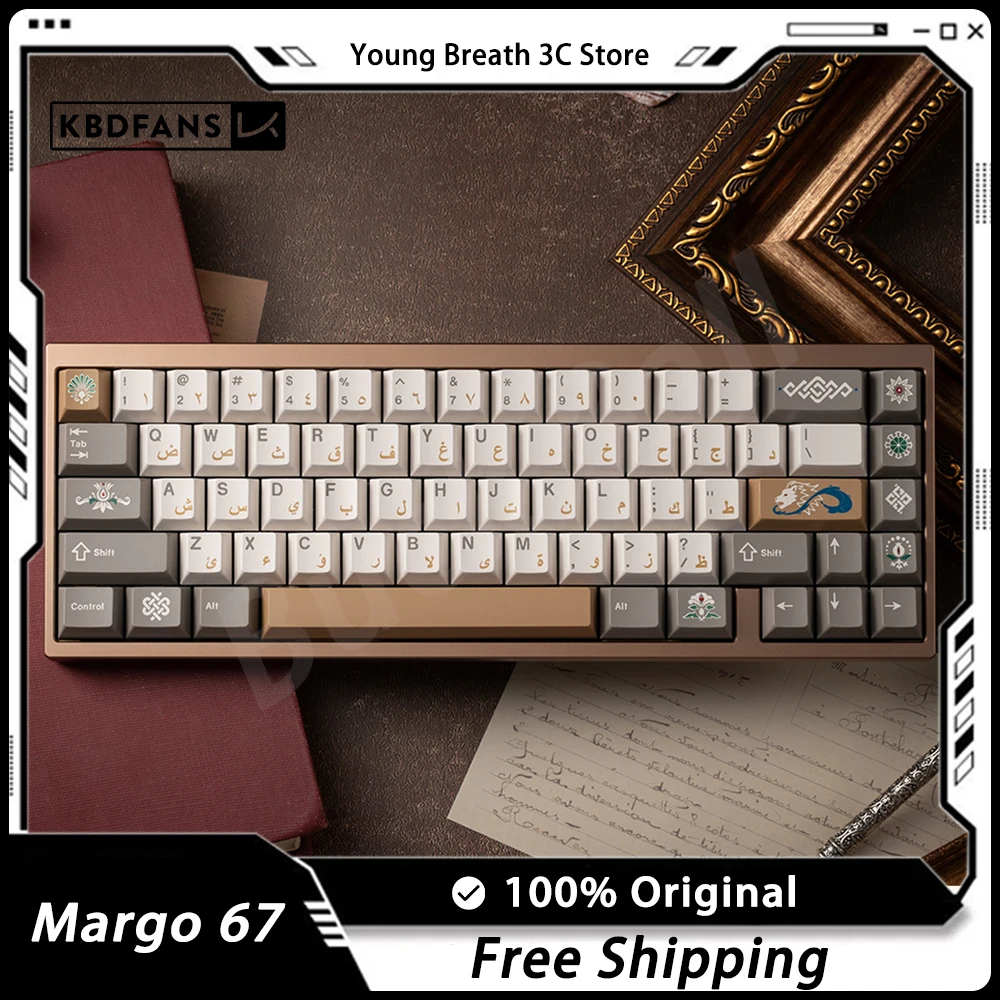 

KBDfans Margo67 Mechanical Keyboard Aluminium Alloy Customized Gaming Keyboard Wired Keyboard Kit Gasket QMK VIA PC Accessories