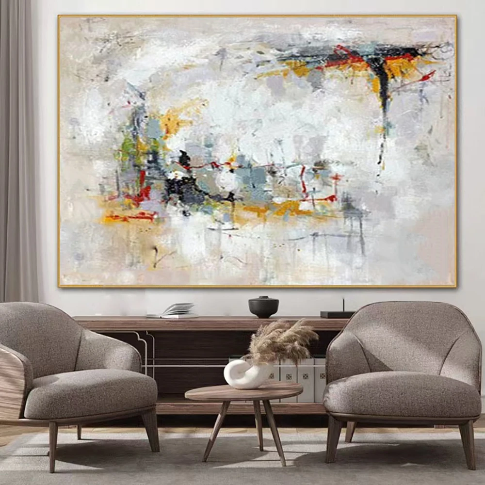 Abstract Art Oil Painting Hand Painted On Canvas Handmade Artwork Thick Texture Knife Painting Modern Wall Home Decoration Art