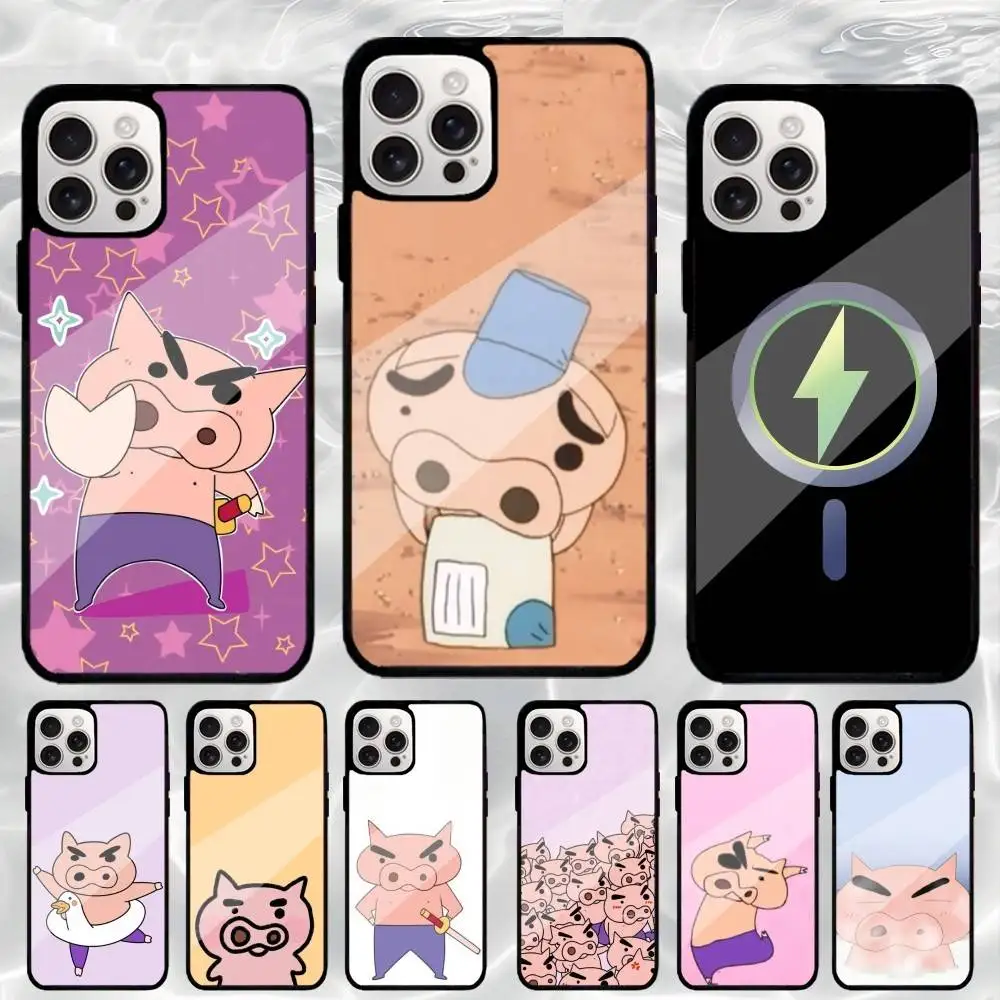 

Ctue B-Buriburizaemon Pig Phone Case For iPhone17,16,15,14,13,12,11 Plus,Pro Max Magnetic Magsafe Wireless Charging