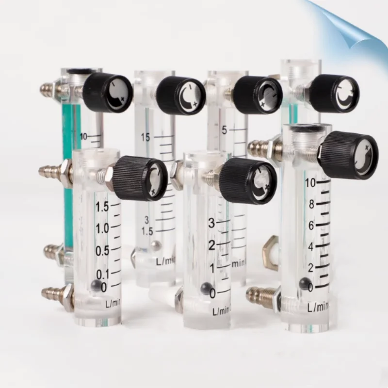 Picture 4: Oxygen flowmeter adjustment control for 1.5L/3L/5L/10L transparent glass oxygen chamber flowmeter