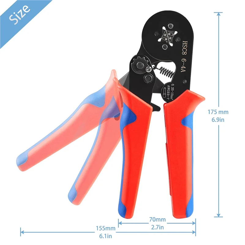 كماشة الأسلاك لأدوات العقص مرة واحدة - 2500 قطعة من حلقات الأسلاك مع مجموعة كماشة المكشكش للكهربائيين، أدوات سقاطة قابلة للتعديل #6