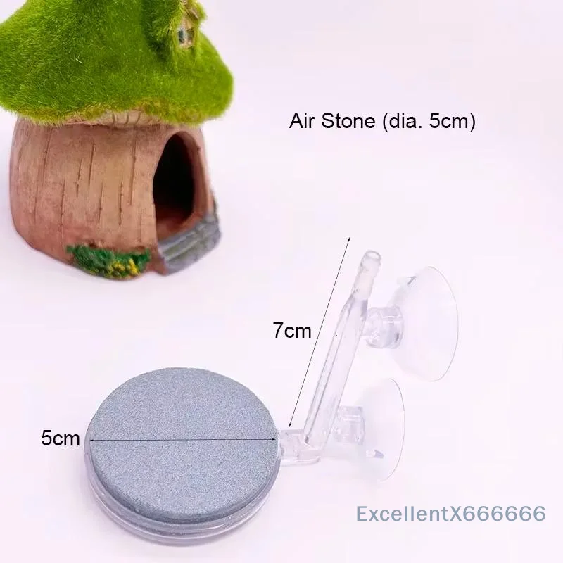 Nano Fish Tank Air Bubble Stone Ultra Quiet Oxygen Aerator Anti-Rust for Freshwater Saltwater Aquarium Pond Fish Farming