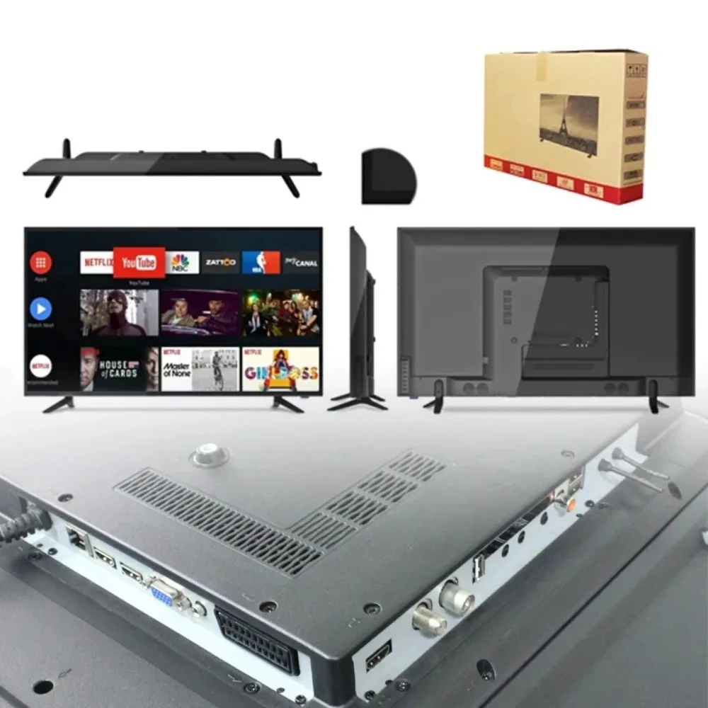 75 Inch Smart TV 4K Ultra HD LED Curved Big Screen Wifi Inteligentes Television