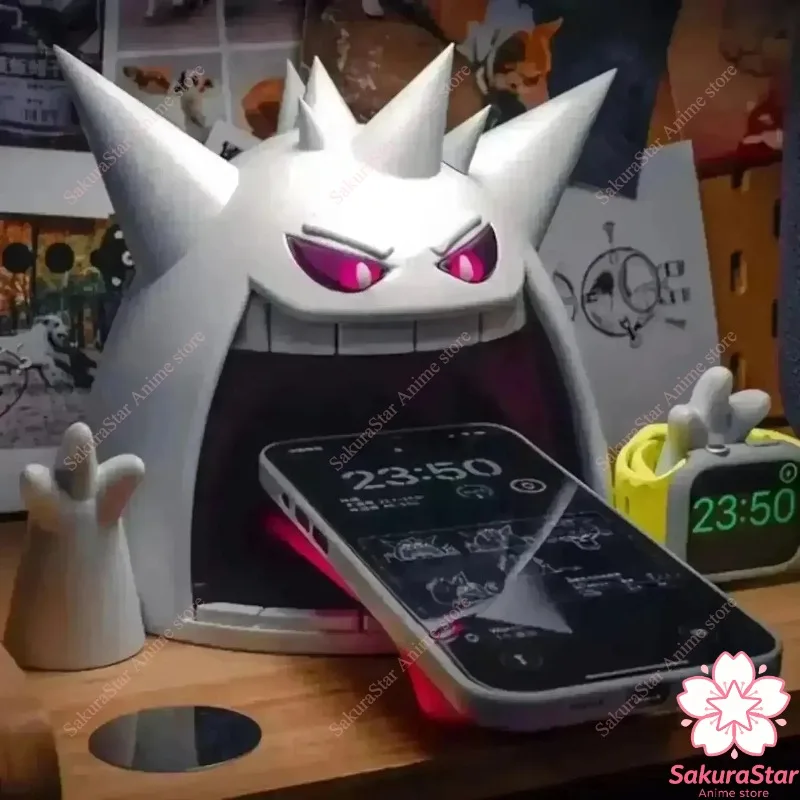 

【In Stock】Pokémon Gengar 3 In 1 Wireless Charger Creative Birthday Gift Desktop Ornament Collectible Toy