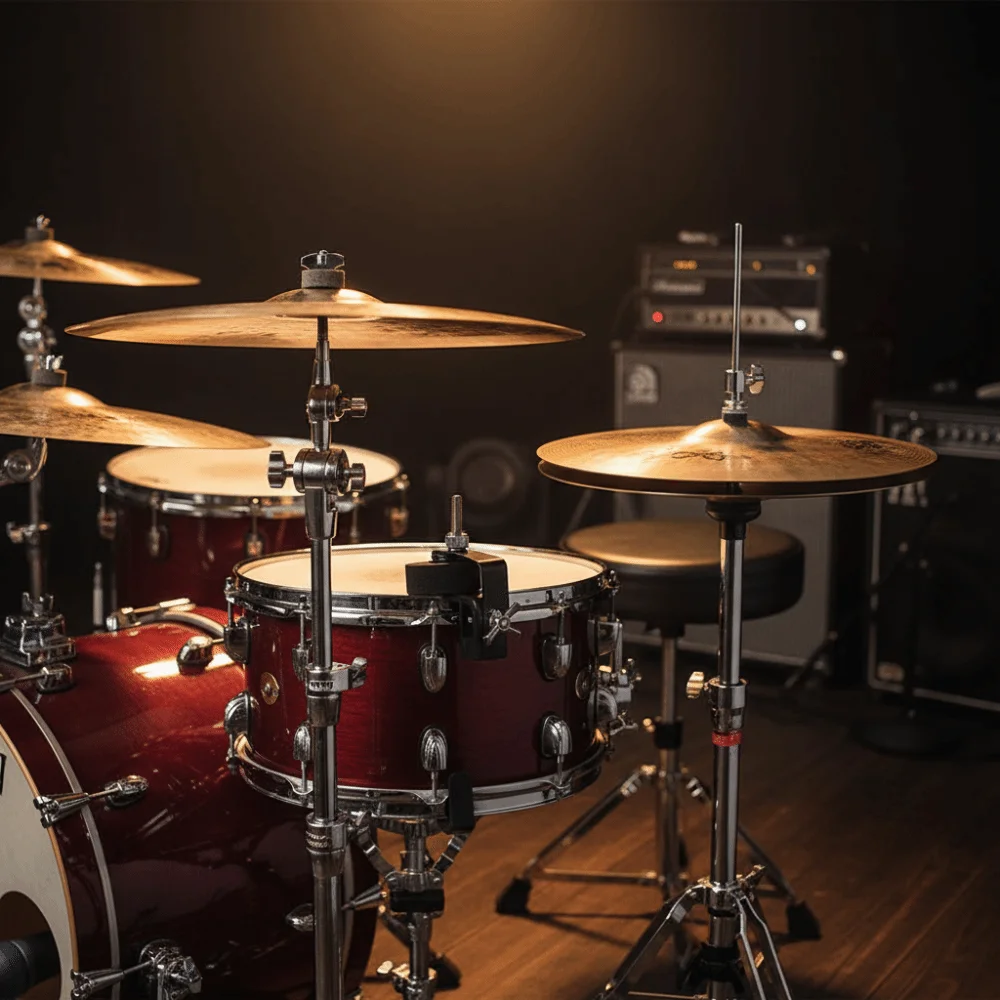 Filz- und Metall-Snare-Drum-Dämpfer Klassisch Schwarz Western Percussion Instrument Zubehör Schlagzeug Tonregler Dämpfer – Detail 4