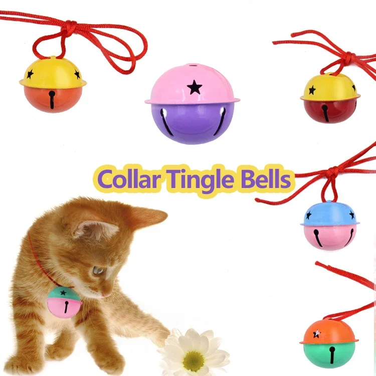 Pet Cat Red Rope Random Dual Color Bell Creative Cats Collars Decorations Pets Collar Pendant