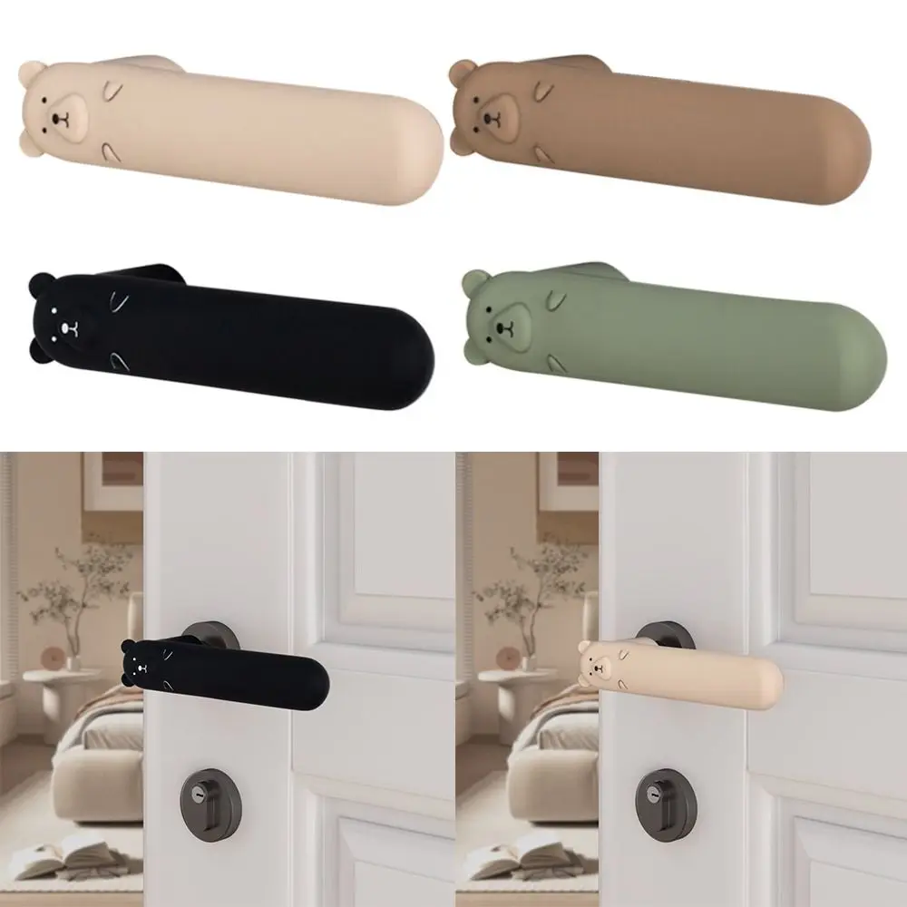 Cute Silicone Door Handle Cover Anti Collision Anti-Slip Doorknob Sleeve Anti-Static Silent Door Knob Cover Home