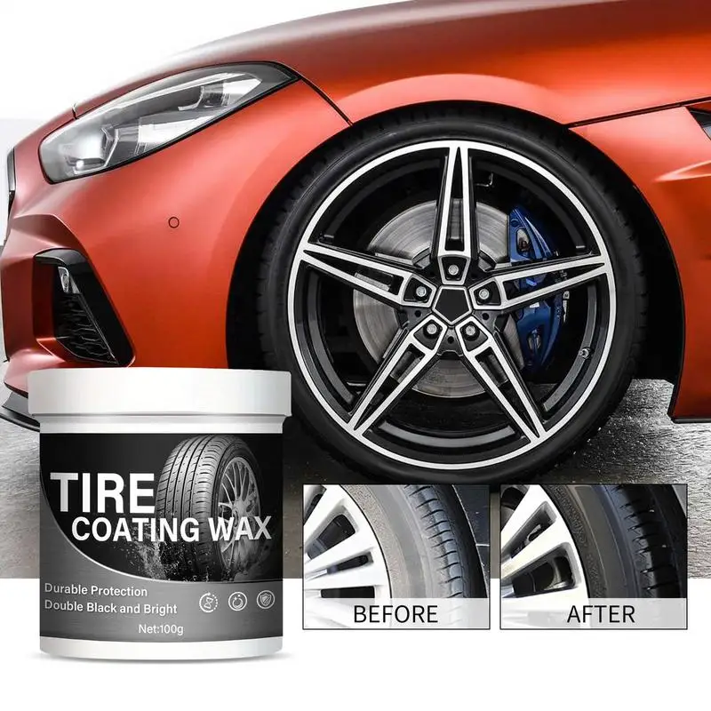 Tire Coating Gel 100g Car Tire Retreading Cleaning Cream Auto Rubber Parts Shiny Paste And Tire Brightener Glazing Protector For