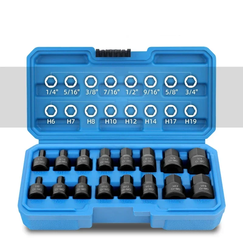 Allen Key Socket Set 3/8 Inch Metirc Size 6 To 19mm 1/4\