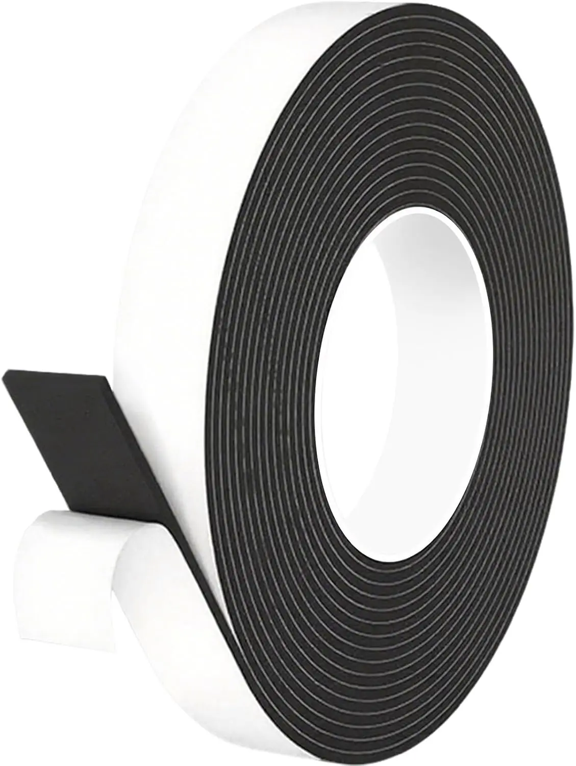 

1 in Wide x 1/8 in Thick x 33FT Foam Weather Stripping Door Seal, Window Sealing Tape, Single-Sided Self-Adhesive Insulation Strip, Black