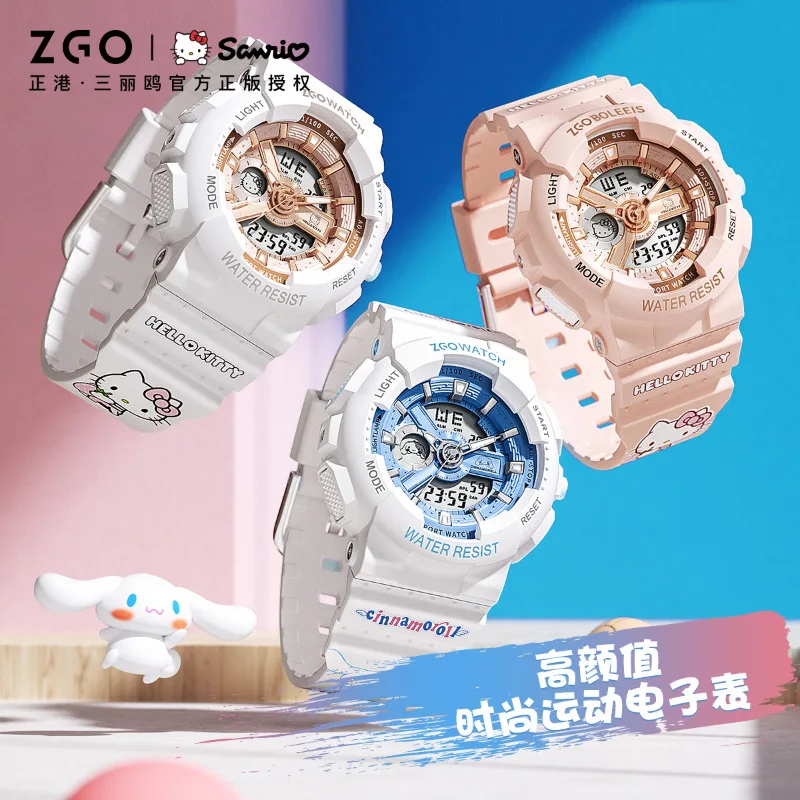 

Zgo Sanrio Students Watch Senior High School Students Hellokitty Wristwatch Sports Waterproof Multi-Functional Electronic Watche