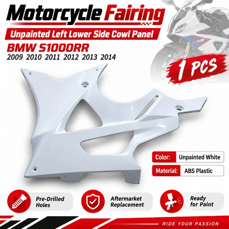 Motorcycle Fairing Unpainted Left Lower side Cowl Panlel Fit For BMW S1000RR 2009 2010 2011 2012 2013 2014